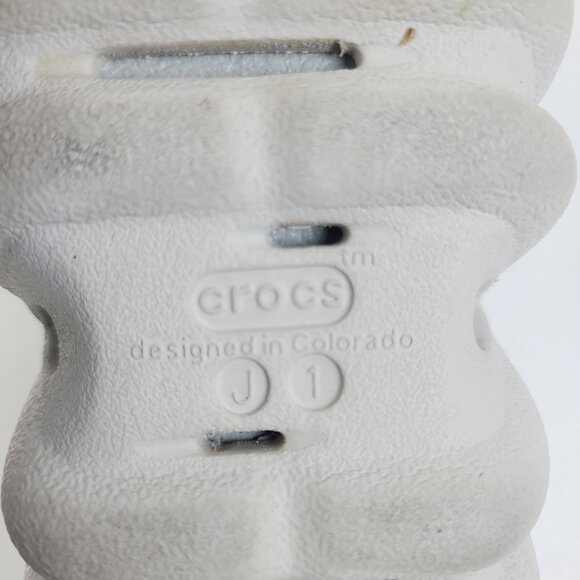 Crocs Girl's Gray Echo Wave Breathable Slip-On Casual Slide Sandal Size 1 - Picture 5 of 6